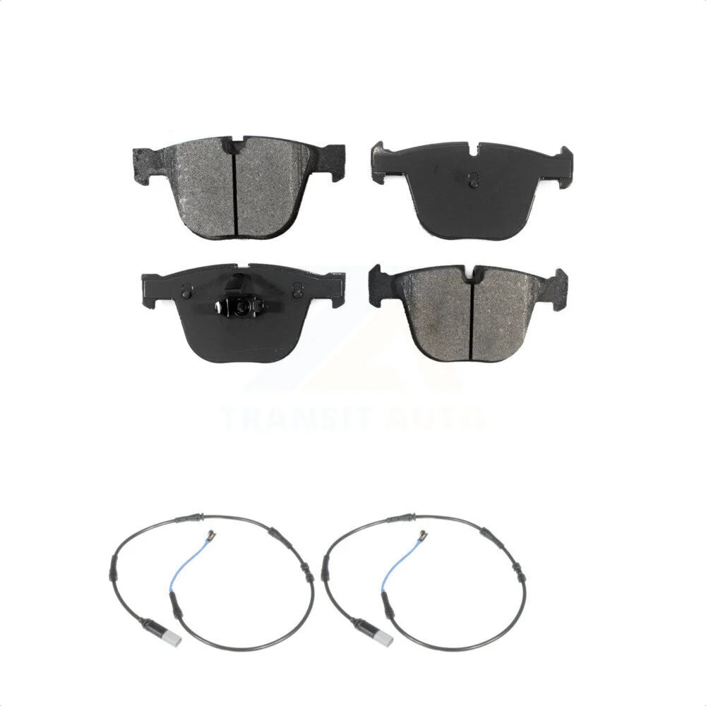 Transit Auto - Rear Semi-Metalliced Disc Brake Pads And Wear Sensors Kit For BMW 535i KSW-100622