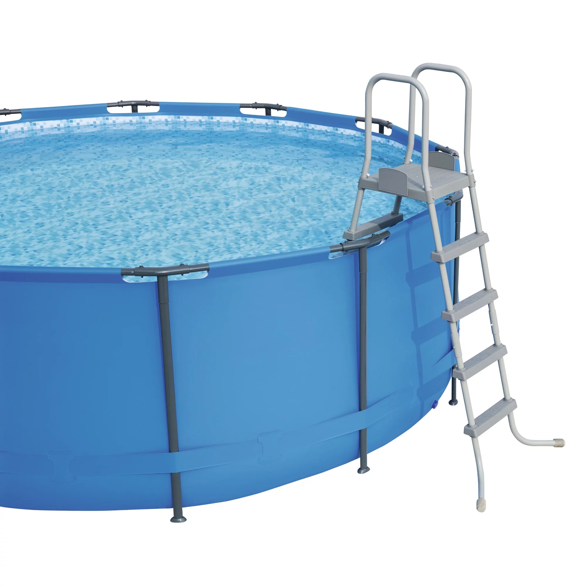 Bestway 58337E 52-Inch Steel Above Ground Swimming Pool Ladder No-Slip Steps