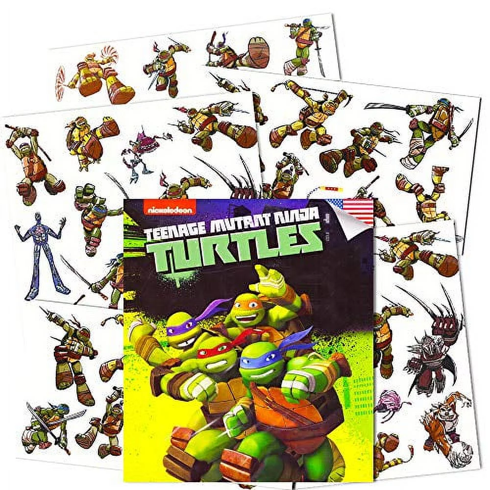Teenage Mutant Ninja Turtles Temporary Tattoos for Kids (Party Supplies Pack)