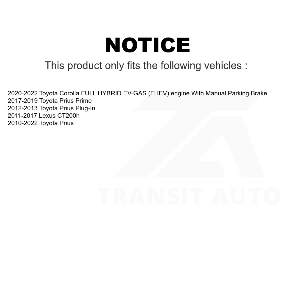 Front Rear Semi-Metallic Brake Pads Kit For Toyota Prius Corolla Lexus CT200h Prime Plug-In KSM-100078