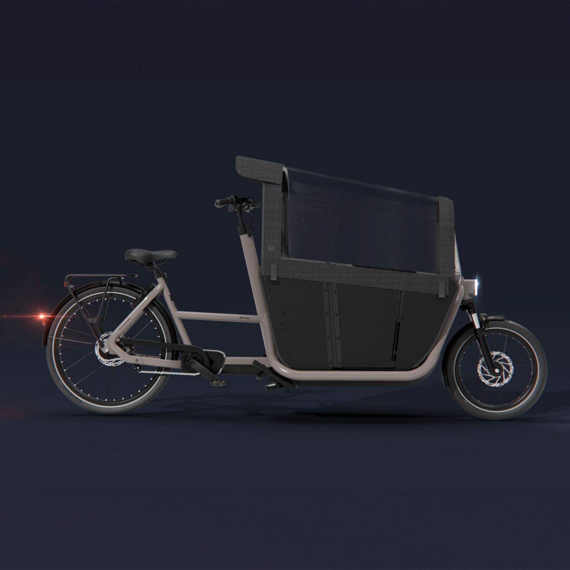 Electric Family Cargo Bike F900E - Taupe