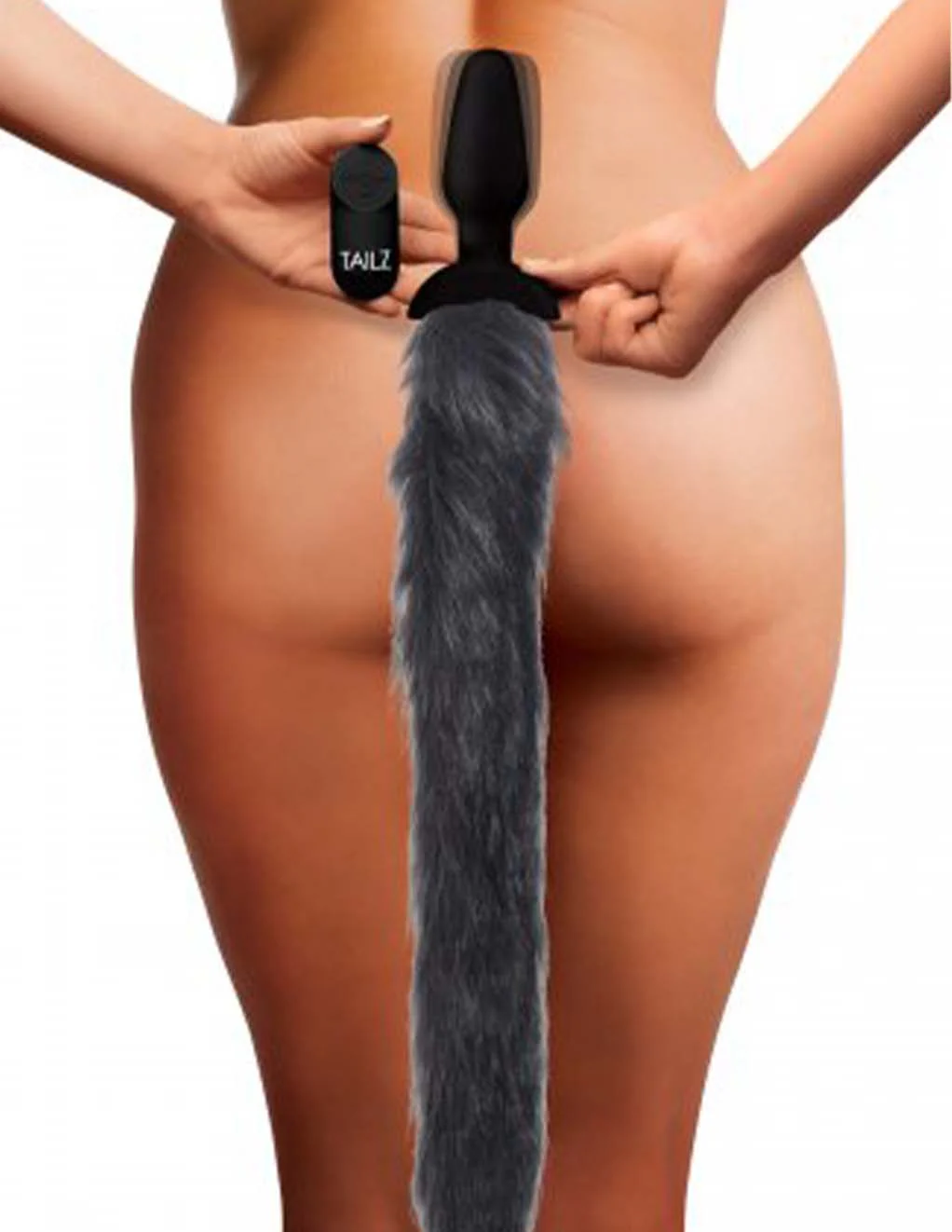 Tailz Vibrating Gray Fox Tail Plug