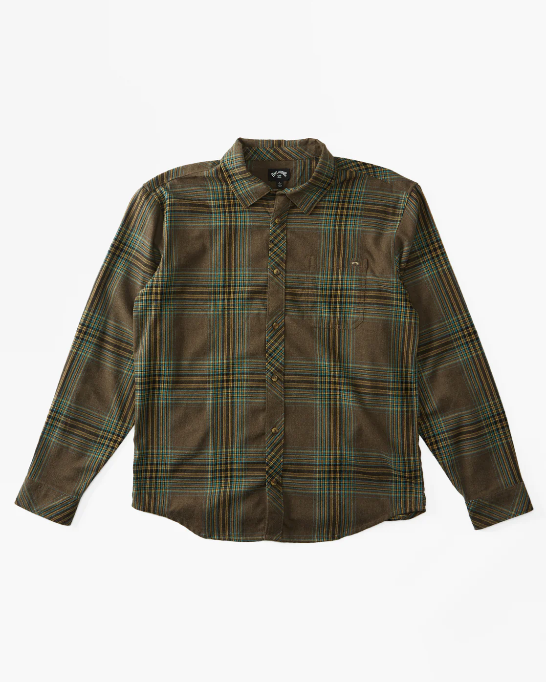 Billabong Coastline Flannel Long Sleeve Shirt - Mocha -Biliabong Outlet