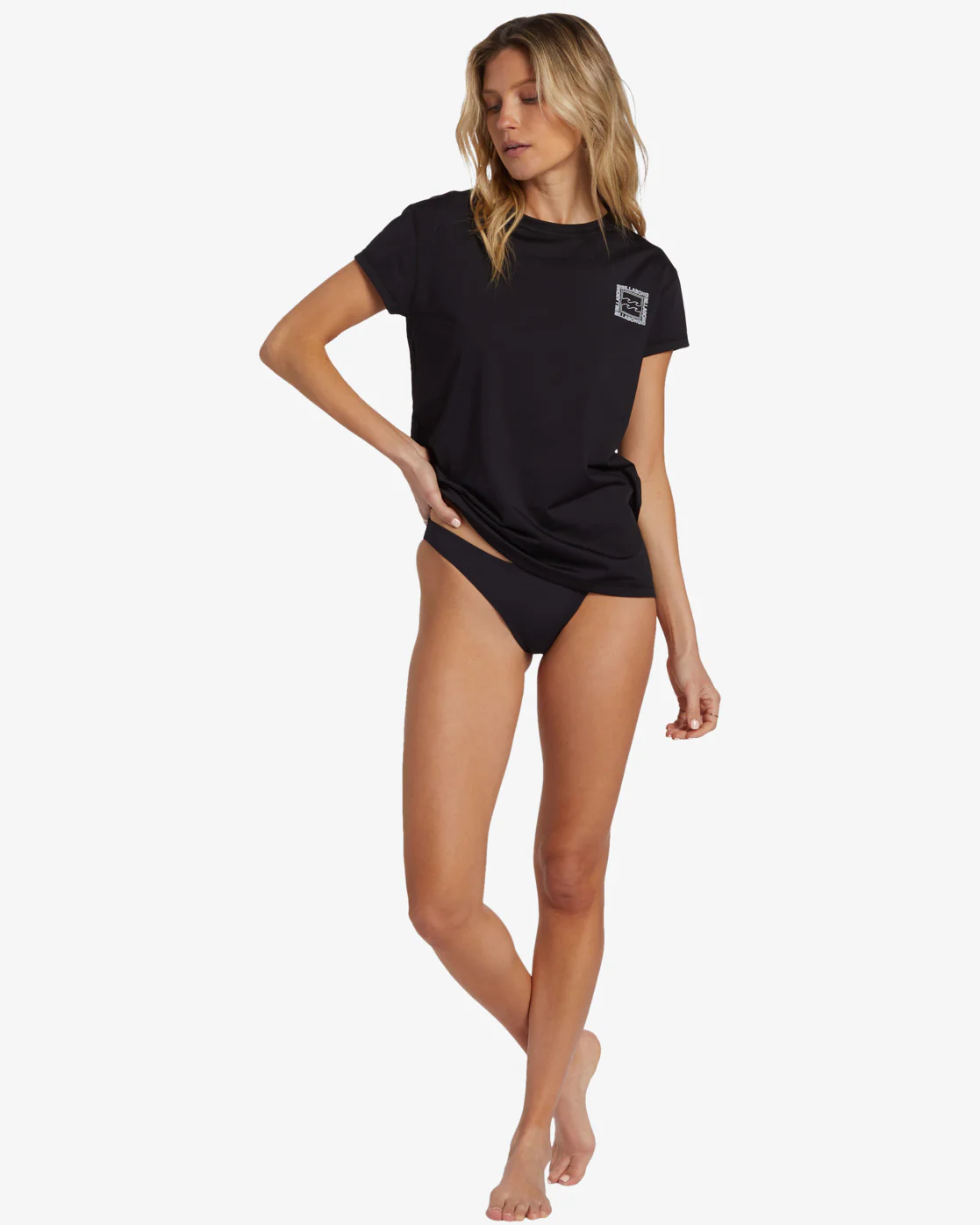 Billabong Core Sunday Surf Short Sleeve Rashguard Short Sleeve Surf Tee - Black -Biliabong Outlet