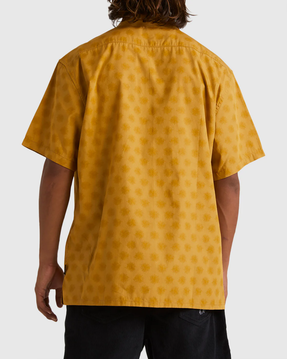 Billabong King Stringray Flowers Short Sleeve Woven Shirt - Mustard -Biliabong Outlet