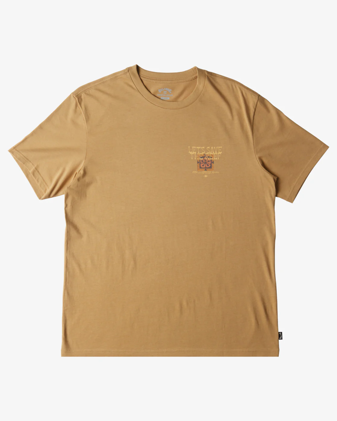 Billabong Coral Gardeners Tiki Reef Short Sleeve T-Shirt - Dusty Gold -Biliabong Outlet