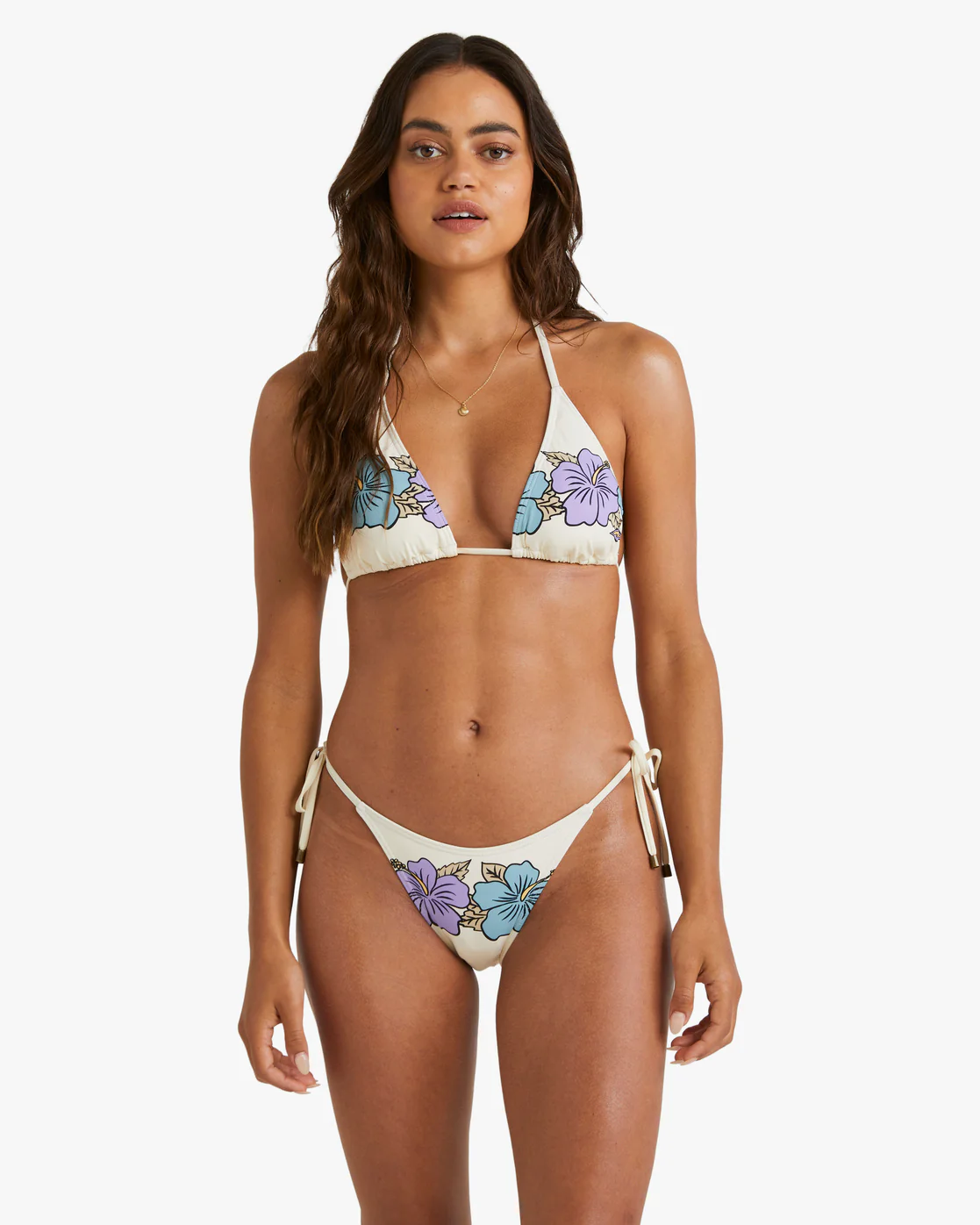 Billabong Aloha 73 Tie Side Hike Pant Bikini Bottoms - White Sand -Biliabong Outlet