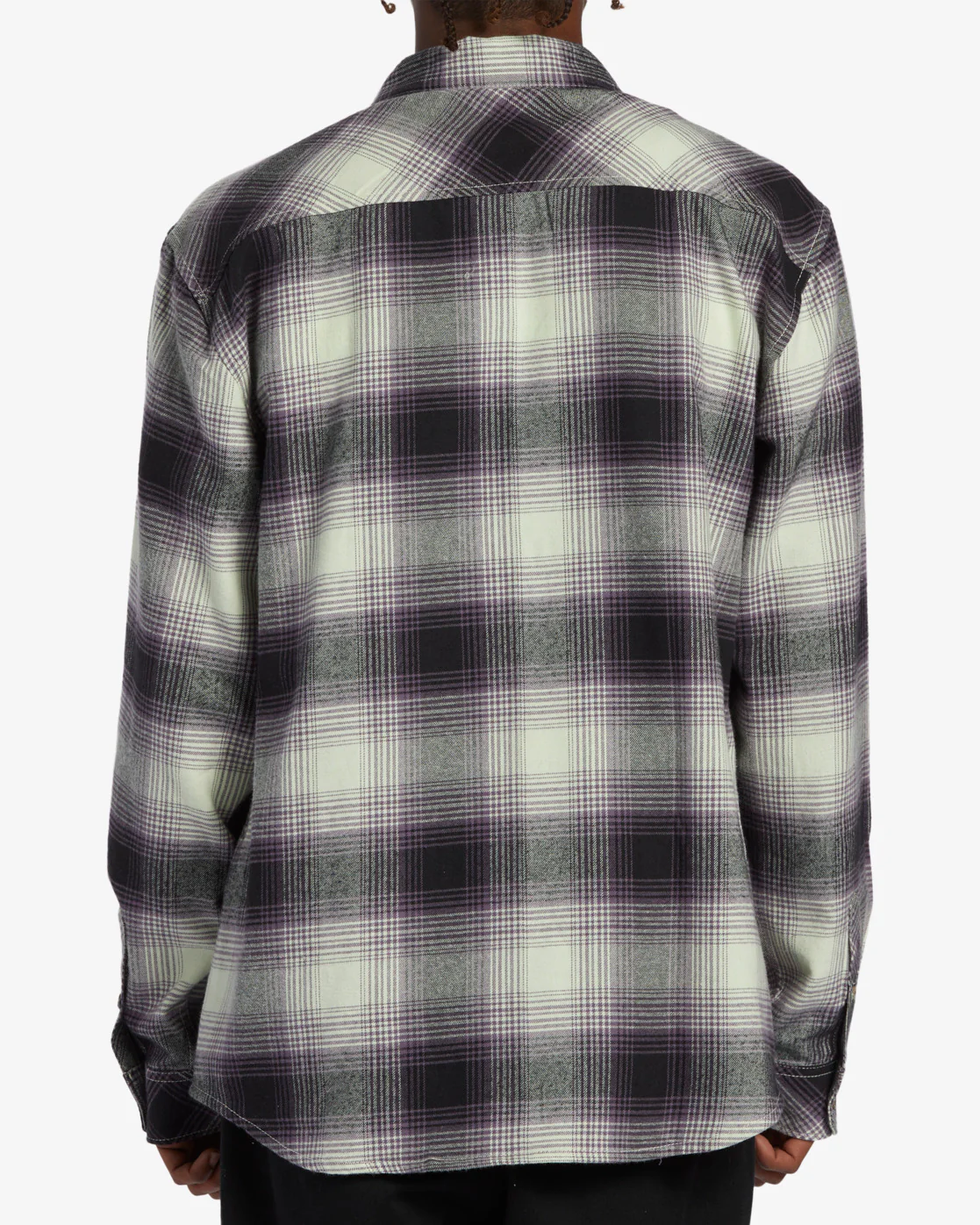 Billabong Coastline Flannel Long Sleeve Shirt - Mint Cream -Biliabong Outlet