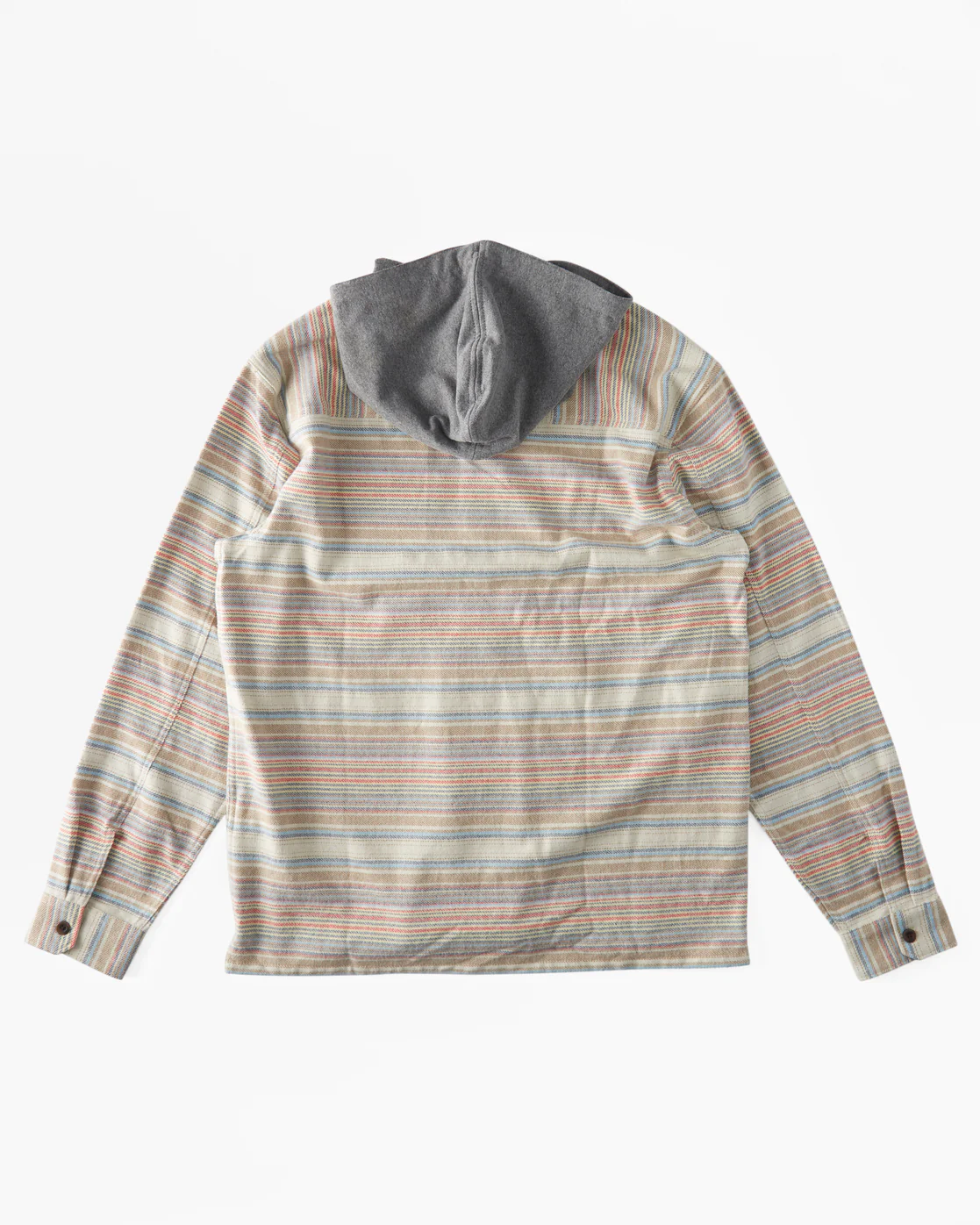 Billabong Baja Hooded Flannel Shirt - Oyster -Biliabong Outlet