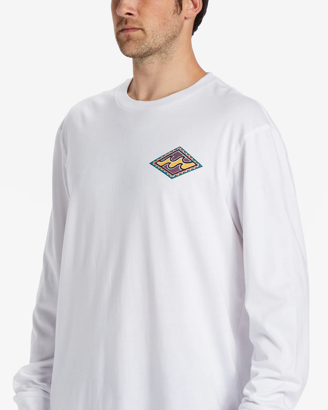 Billabong Crayon Wave Long Sleeve T-Shirt - White -Biliabong Outlet