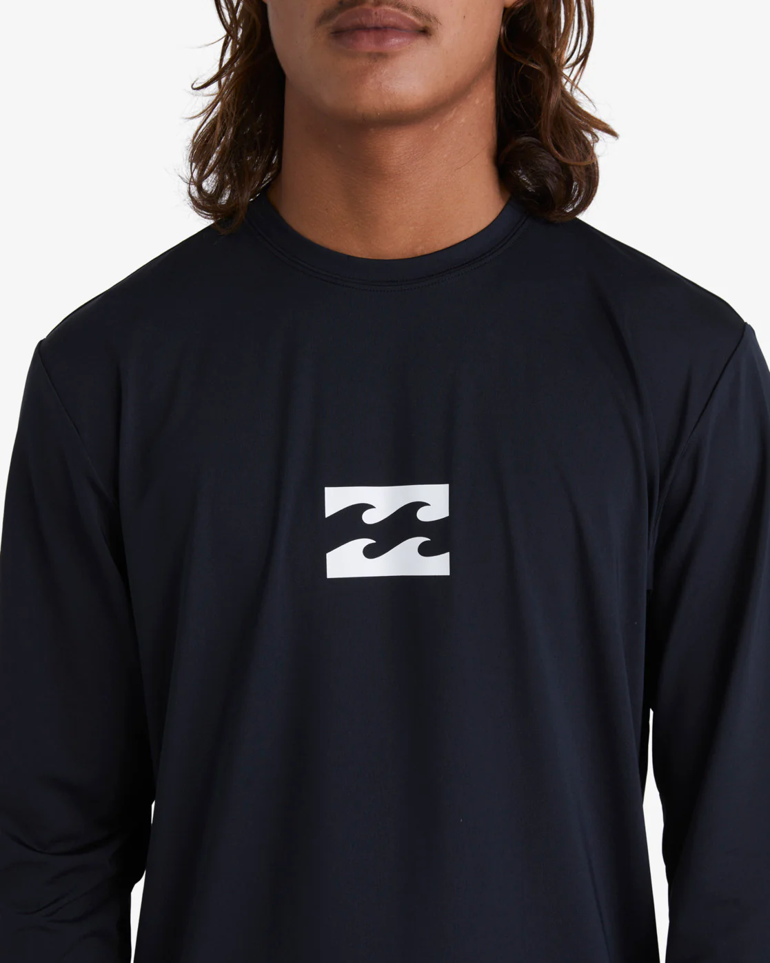 Billabong All Day Wave Loose Fit Long Sleeve Surf Tee - Black -Biliabong Outlet