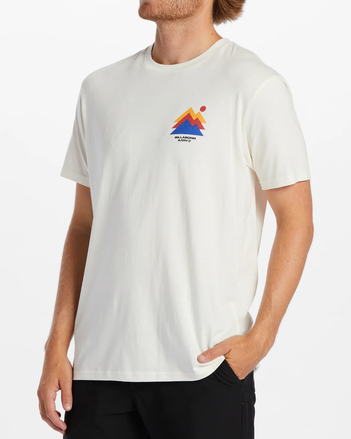 Billabong Stepped T-Shirt - Off White -Biliabong Outlet