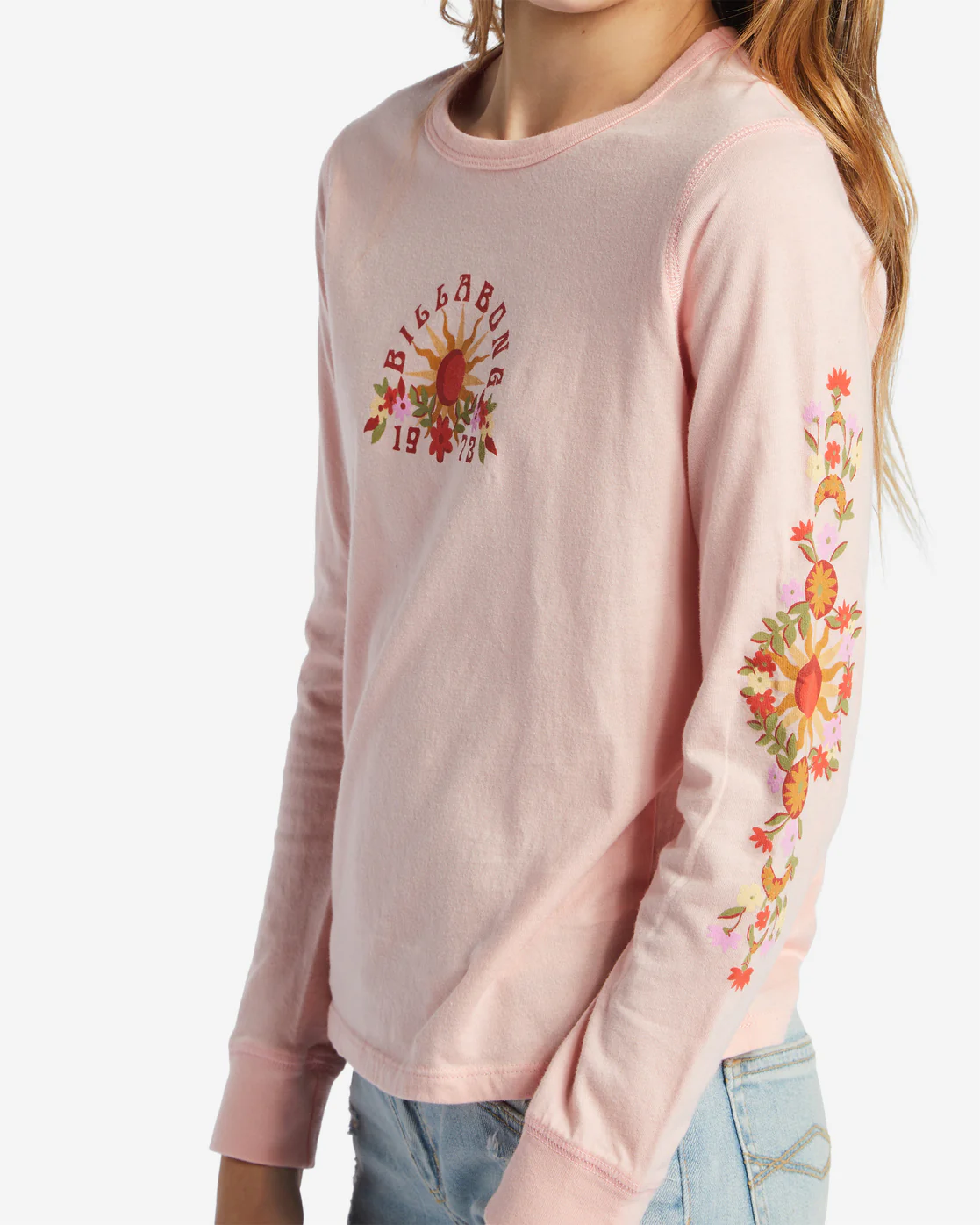 Billabong Girls Wild Flowers Bloom T-Shirt - Soft Blush -Biliabong Outlet