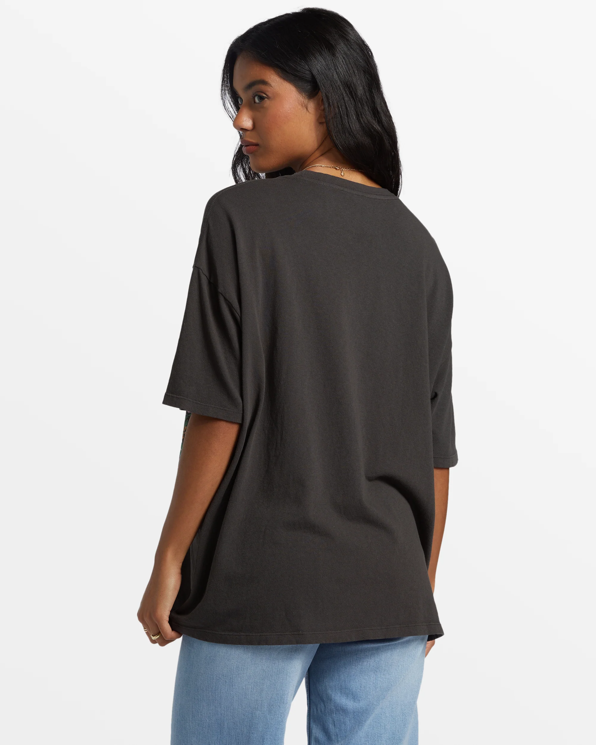 Billabong Under The Palms Oversized T-Shirt - Off Black -Biliabong Outlet