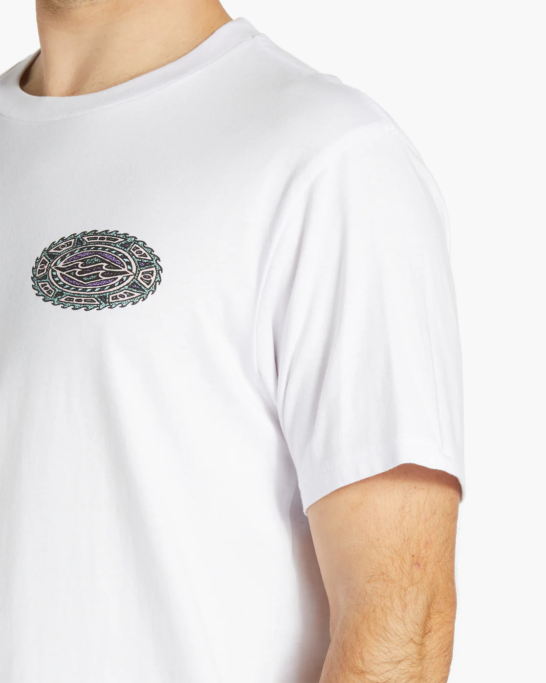 Billabong Crayon Wave Short Sleeve T-Shirt - White -Biliabong Outlet