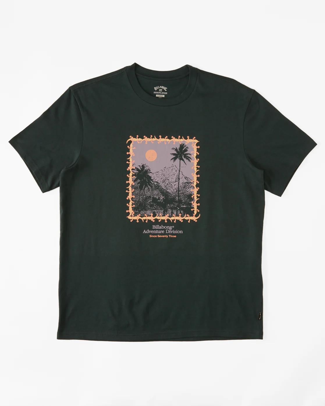 Billabong Palms Short Sleeve T-Shirt - Dark Forest -Biliabong Outlet