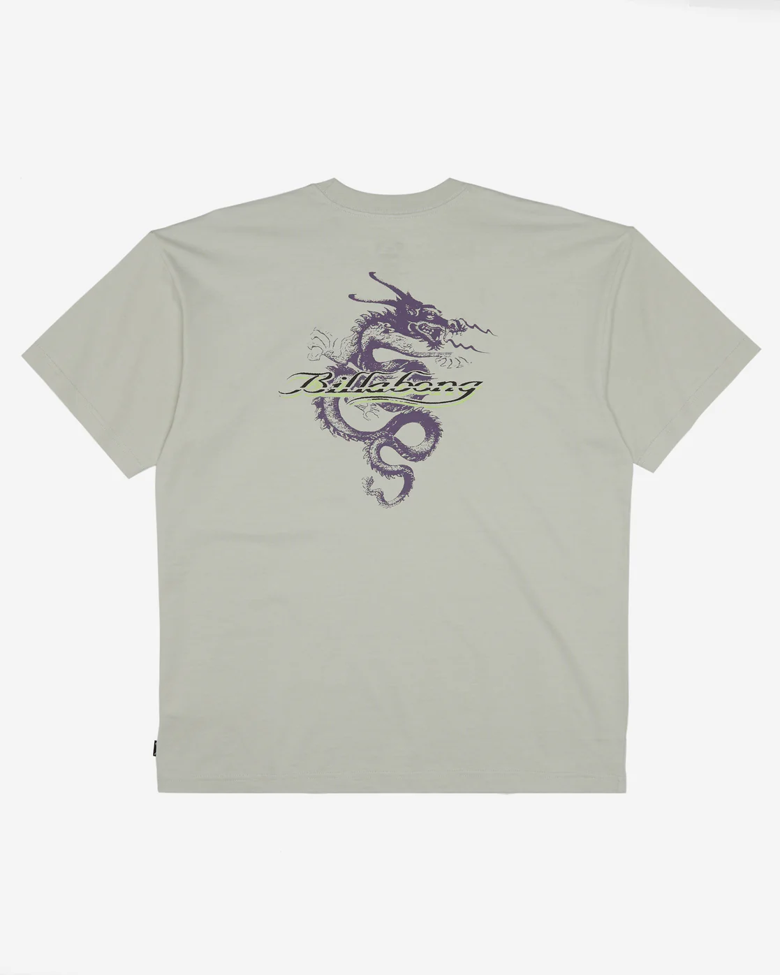 Billabong Enter The Dragon OG Short Sleeve T-Shirt - Grey Mist -Biliabong Outlet