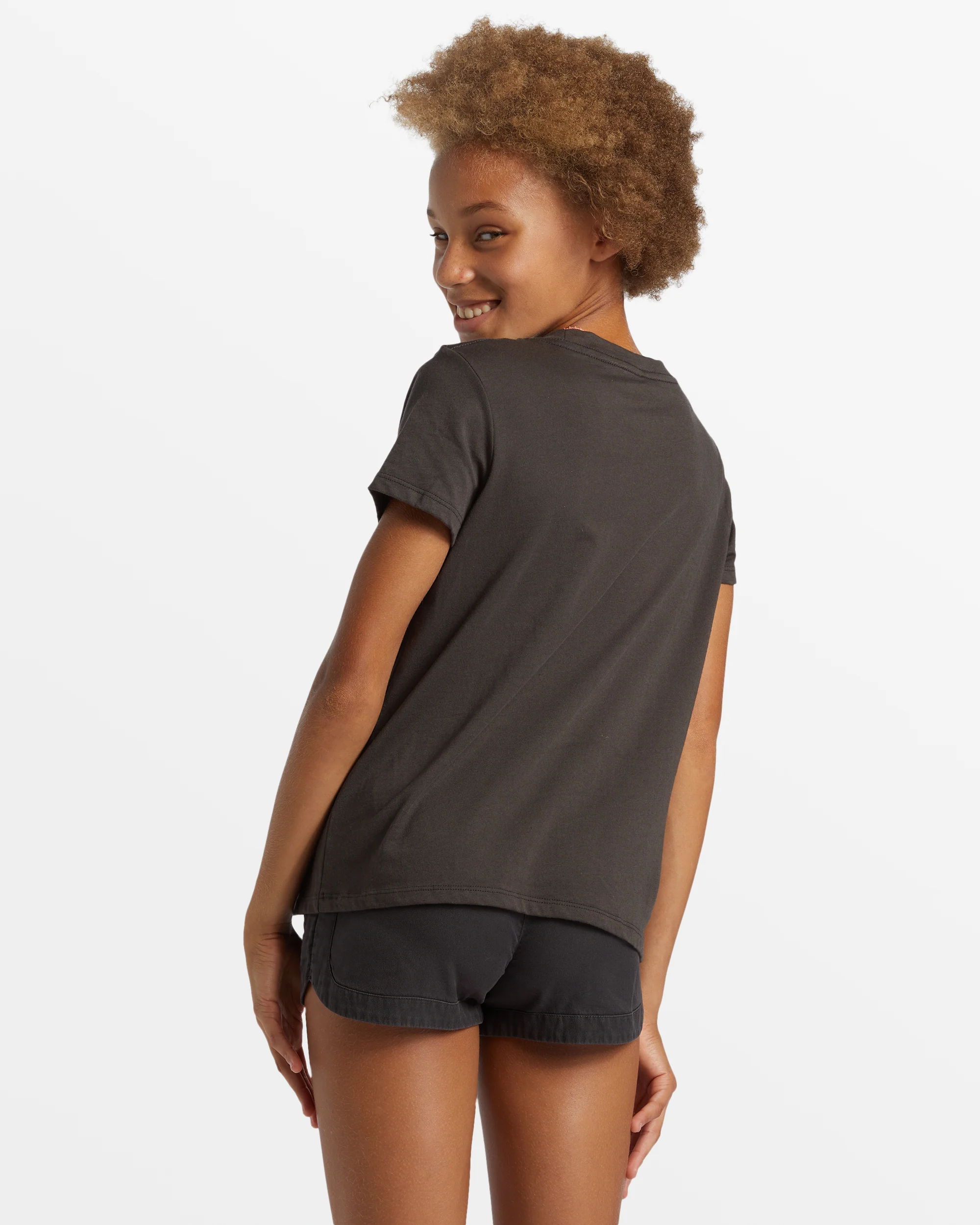 Billabong Girl's Sun Daze T-Shirt - Off Black -Biliabong Outlet
