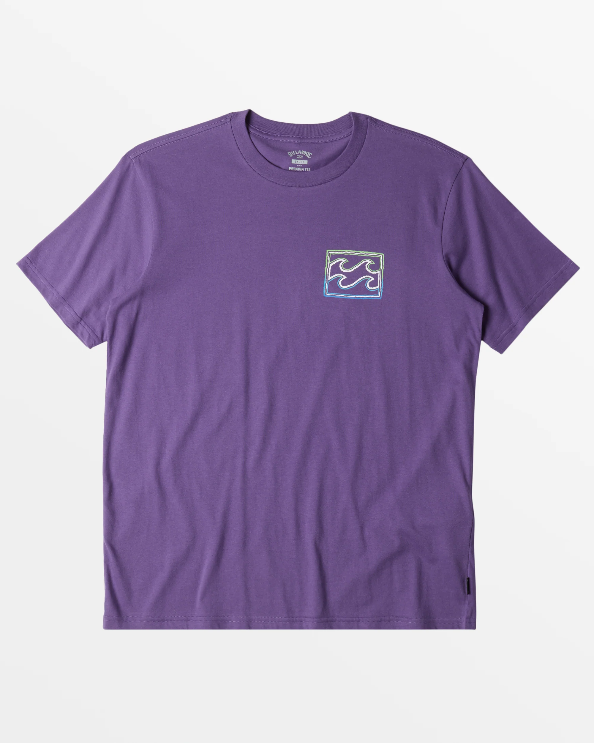 Billabong Crayon Wave T-Shirt - Deep Plum -Biliabong Outlet