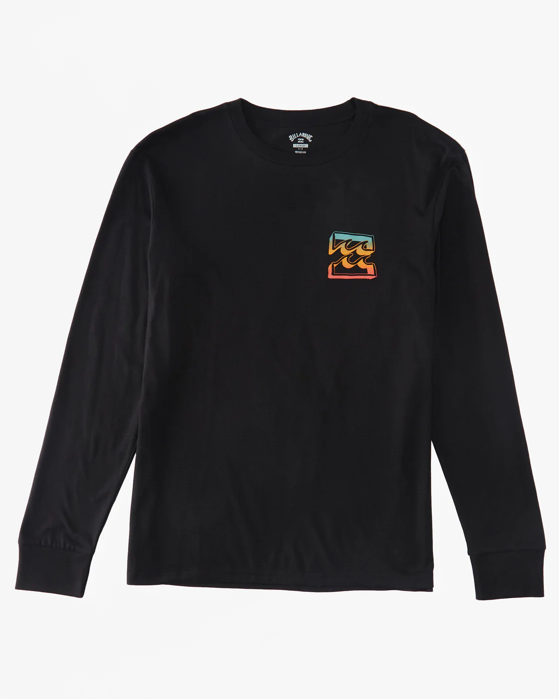 Billabong Crayon Wave Long Sleeve T-Shirt - Black -Biliabong Outlet