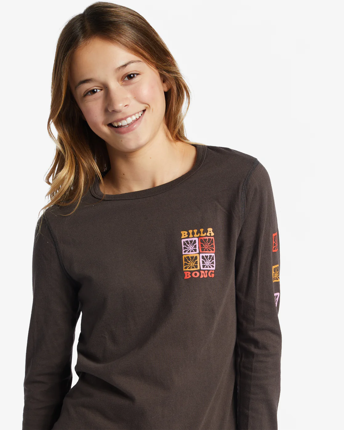 Billabong Girls A New Day T-Shirt - Off Black -Biliabong Outlet