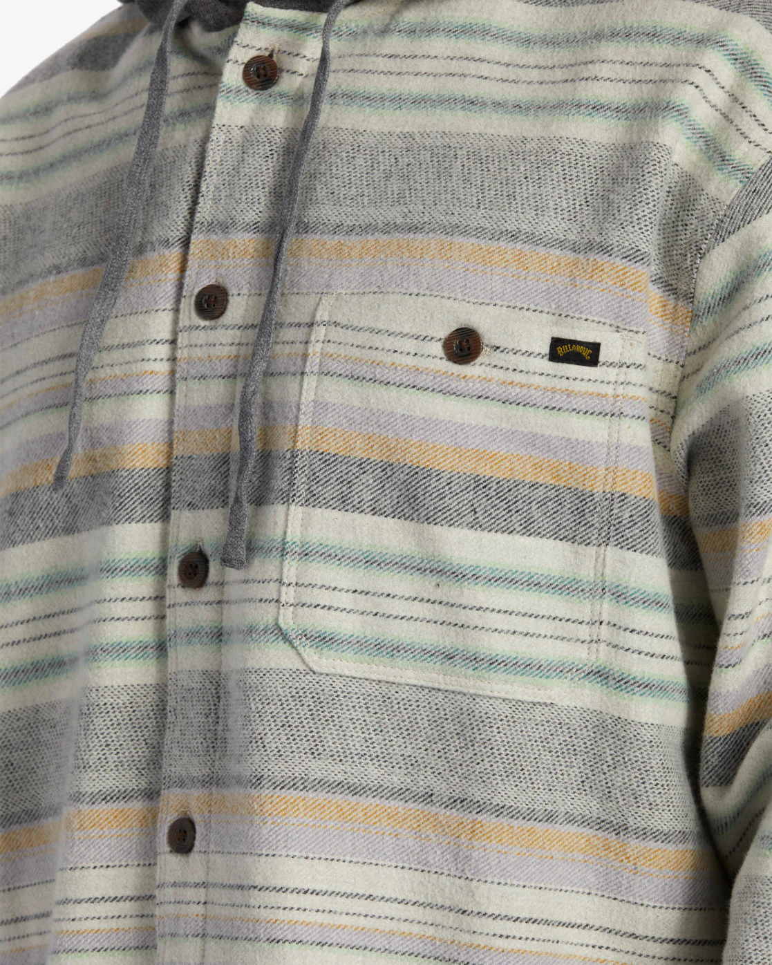 Billabong Baja Hooded Flannel Shirt - Jade Stone -Biliabong Outlet