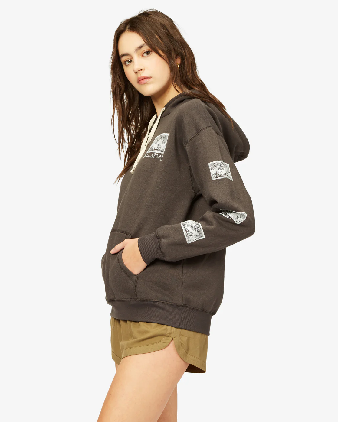 Billabong Road Trippin Elastic Waist Shorts - Sage -Biliabong Outlet