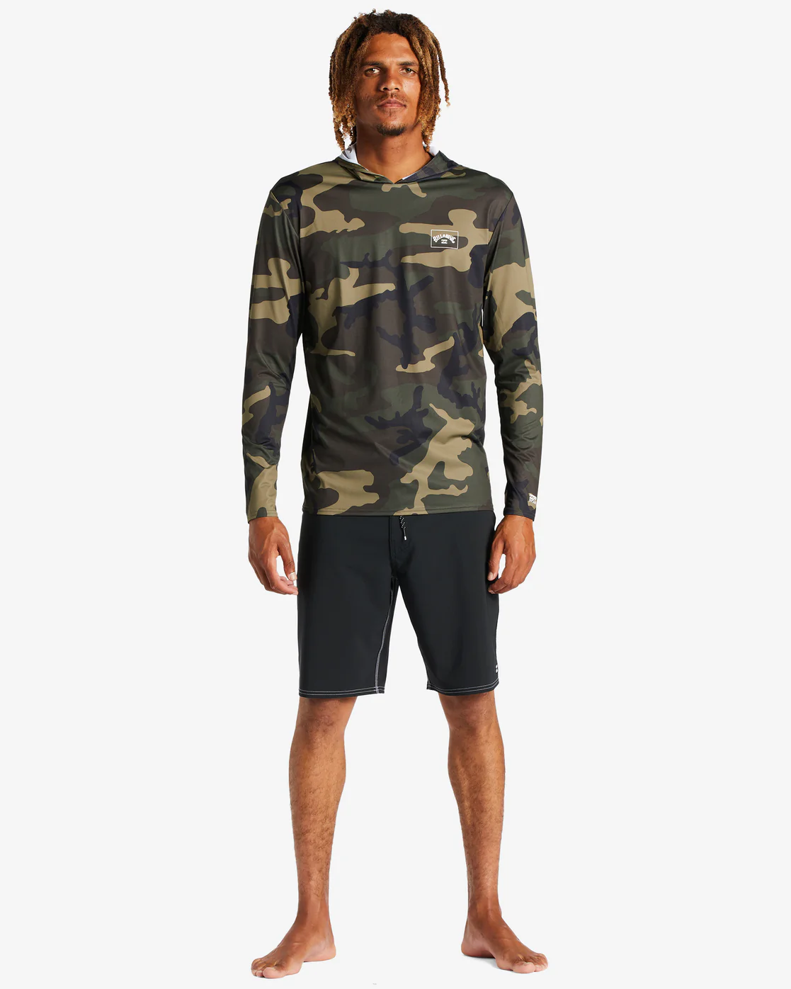 Billabong Arch Mesh Hooded UPF 50 Long Sleeve Rashguard - Surplus -Biliabong Outlet