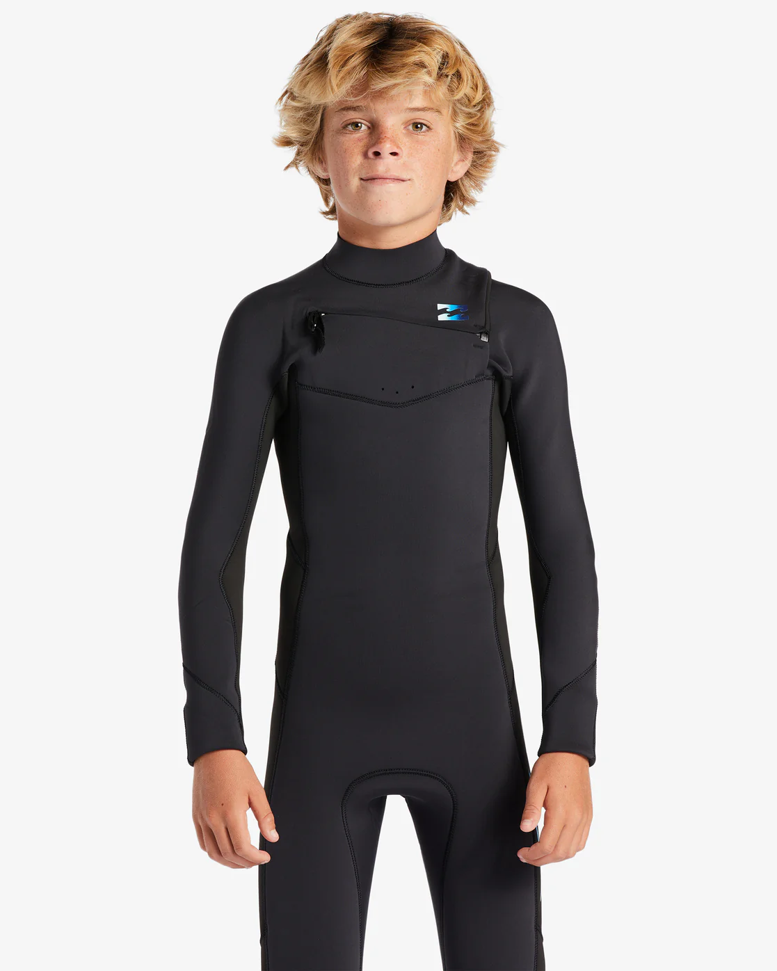 Billabong Boys 3/2 Absolute Chest Zip Full Wetsuit - Blue Fade -Biliabong Outlet