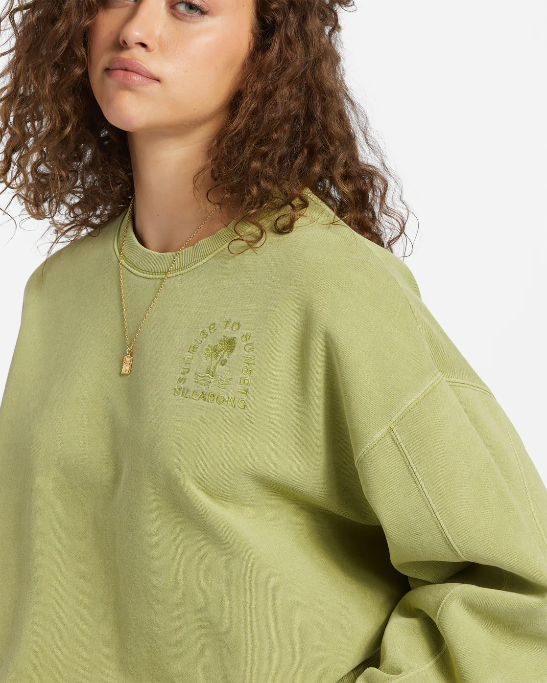 Billabong Kendal Crew Neck Sweatshirt - Avocado -Biliabong Outlet