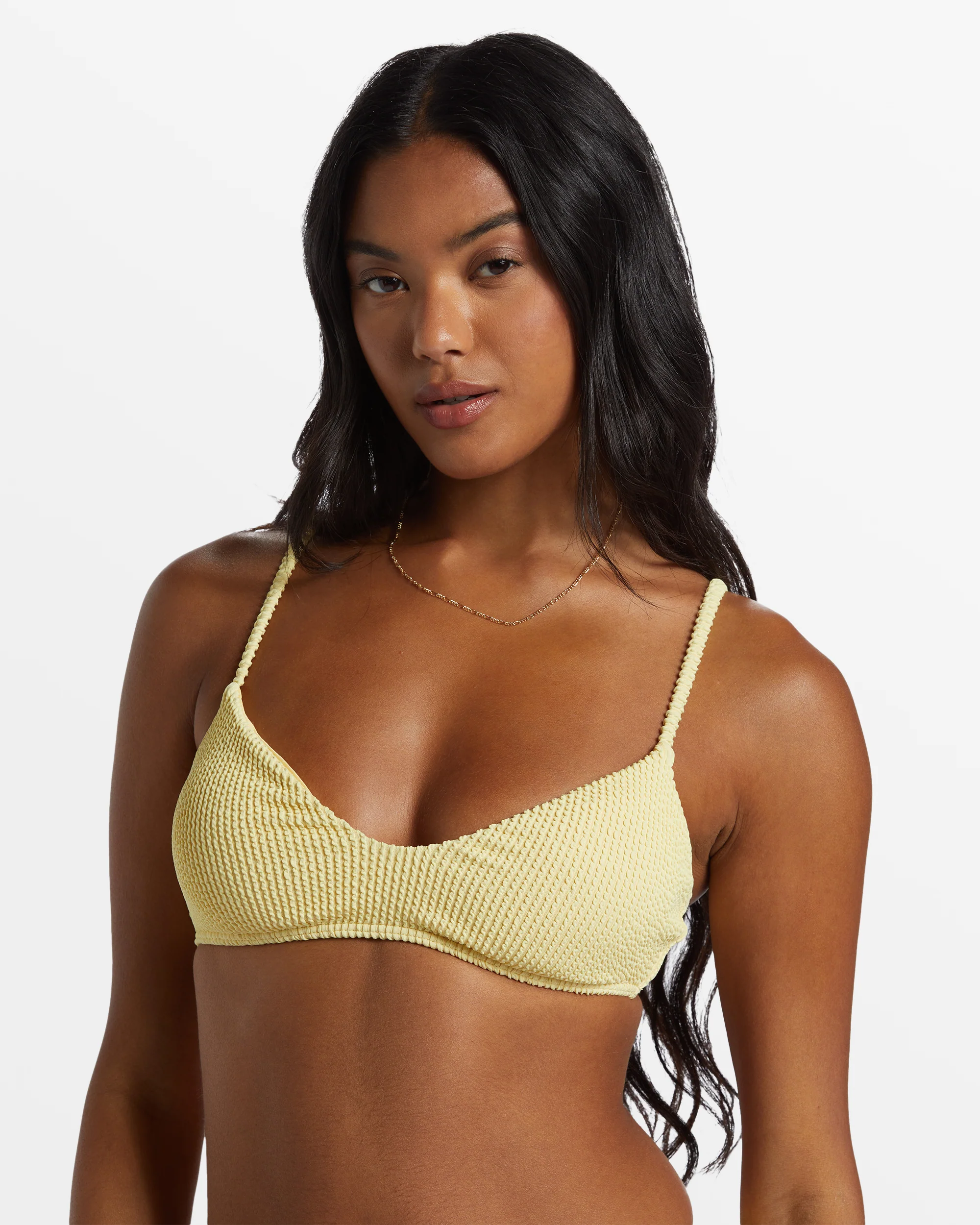 Billabong Summer High Bralette Bikini Top - Mellow Yellow -Biliabong Outlet