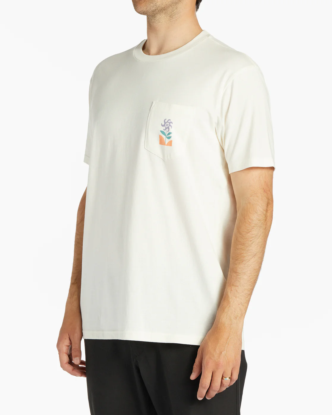 Billabong Tropics Pocket T-Shirt - Off White -Biliabong Outlet