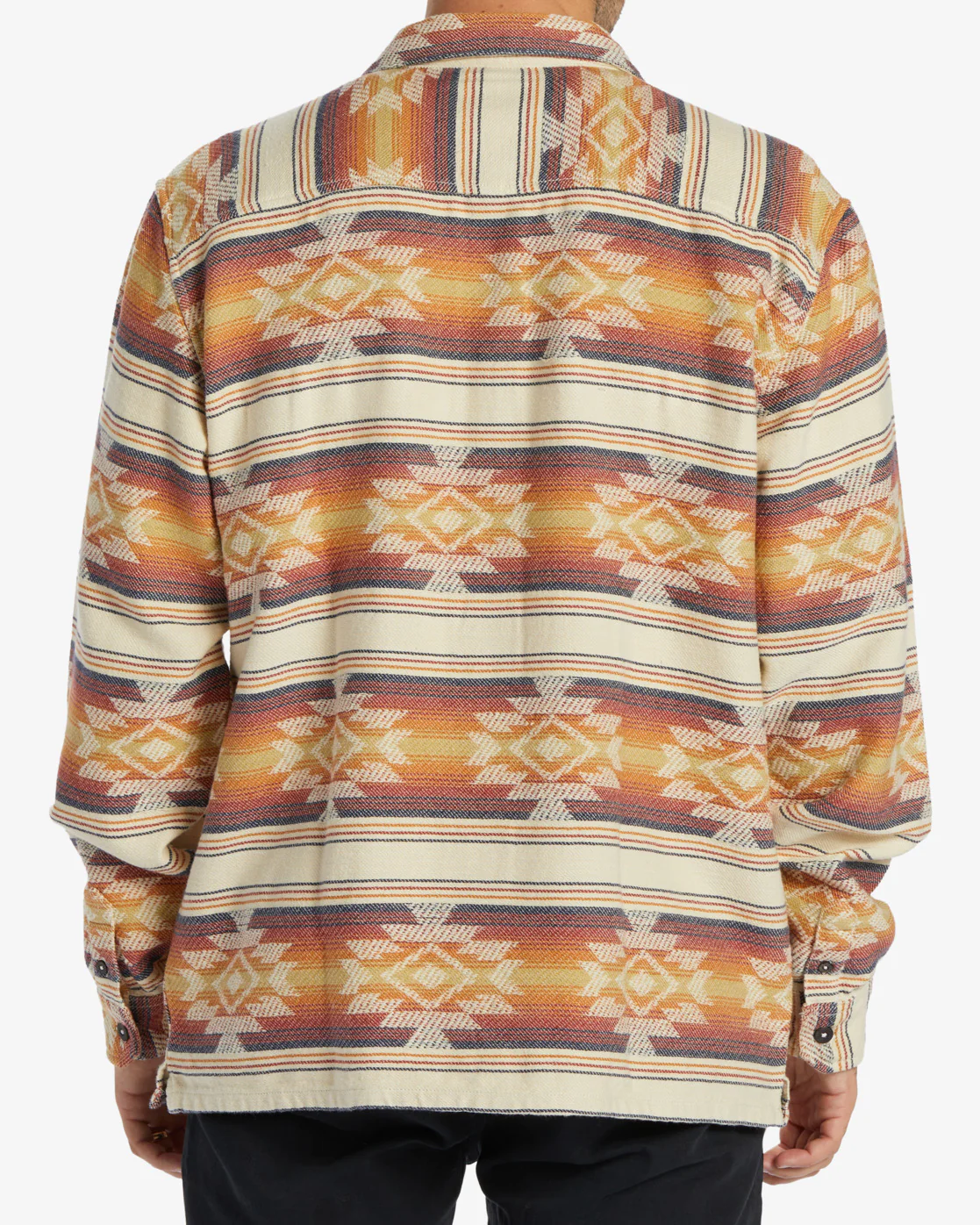 Billabong Offshore Jacquard Flannel Long Sleeve Shirt - Gold -Biliabong Outlet