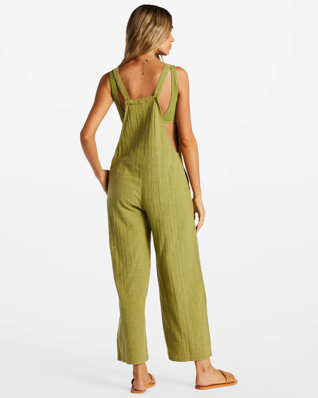 Billabong Pacific Time Strappy Jumpsuit - Green Eyes -Biliabong Outlet