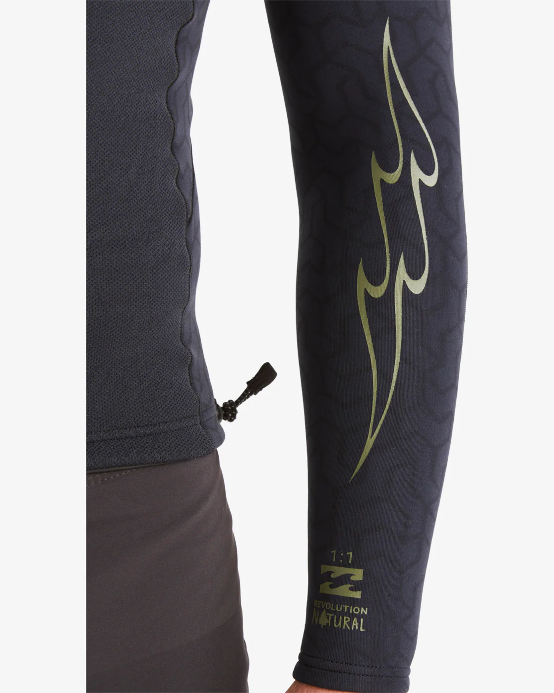 Billabong 1mm Revolution Natural Jkt Wetsuit Jacket - Black -Biliabong Outlet