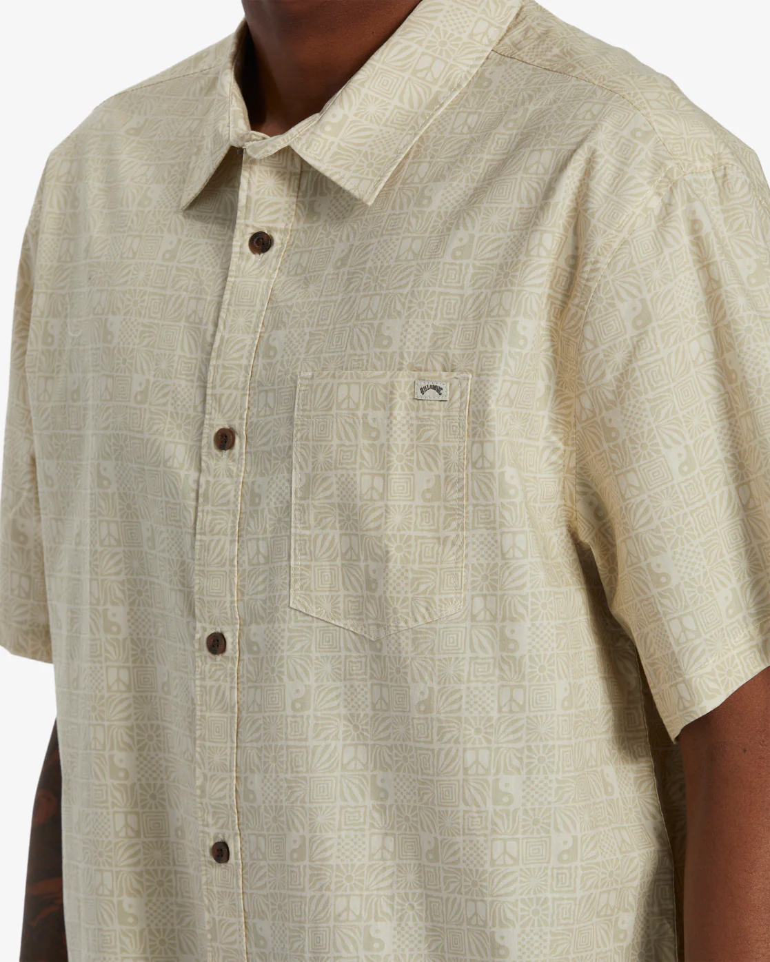 Billabong Sundays Mini Short Sleeve Shirt - Sand Dune -Biliabong Outlet