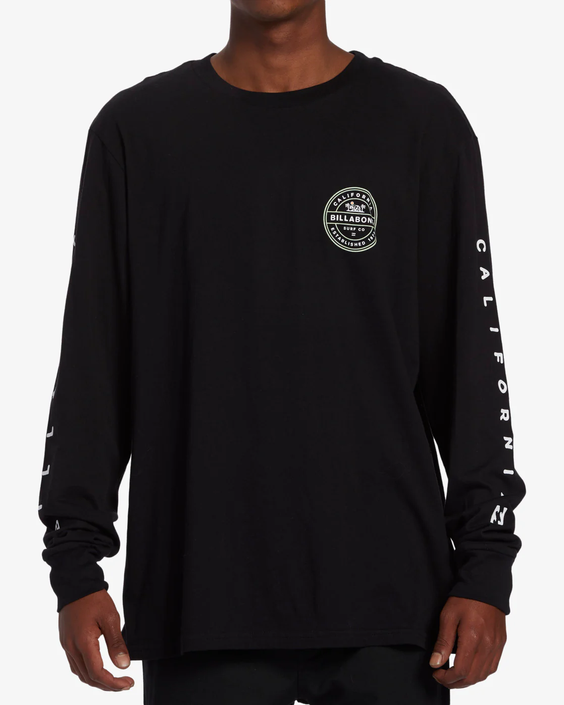 Billabong Rotor California Long Sleeve T-Shirt - Black -Biliabong Outlet