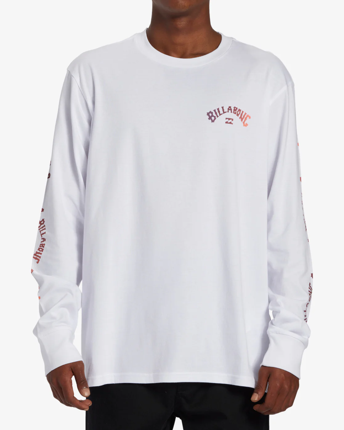 Billabong Snaking Arches Long Sleeve T-Shirt - White -Biliabong Outlet