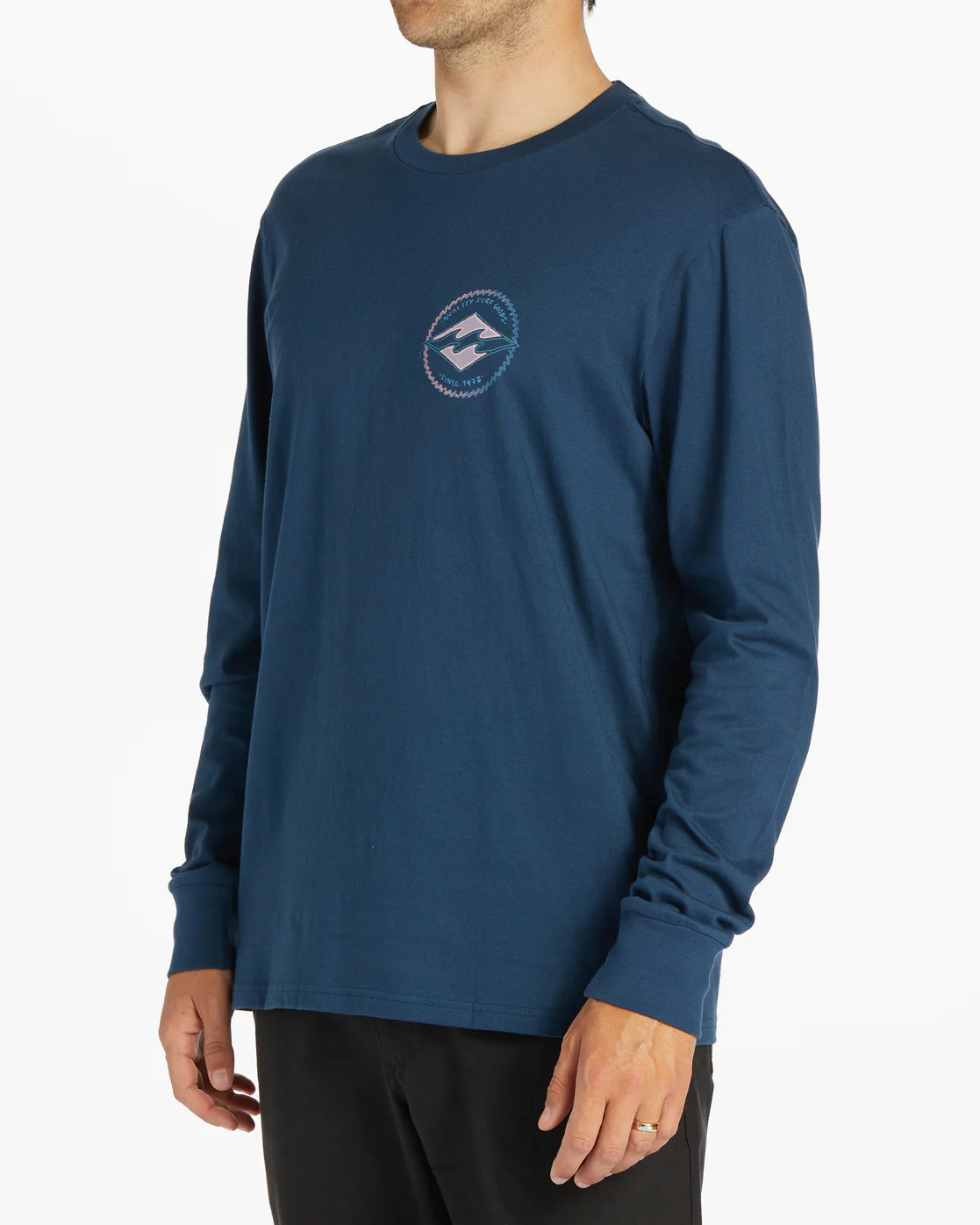 Billabong Rotor Diamond Long Sleeve T-Shirt - Dark Blue -Biliabong Outlet