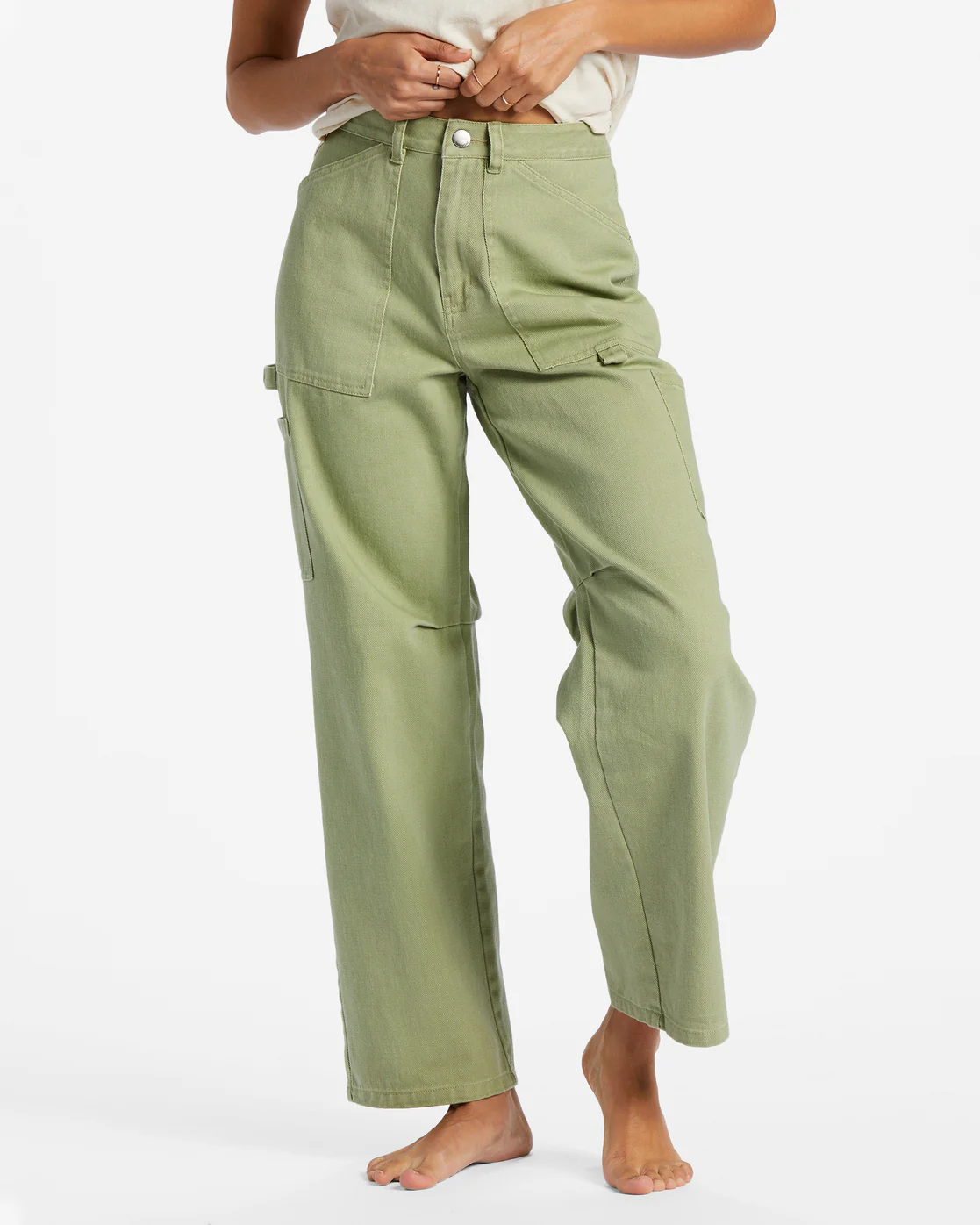 Billabong Leia Cargo Pants - Avocado -Biliabong Outlet