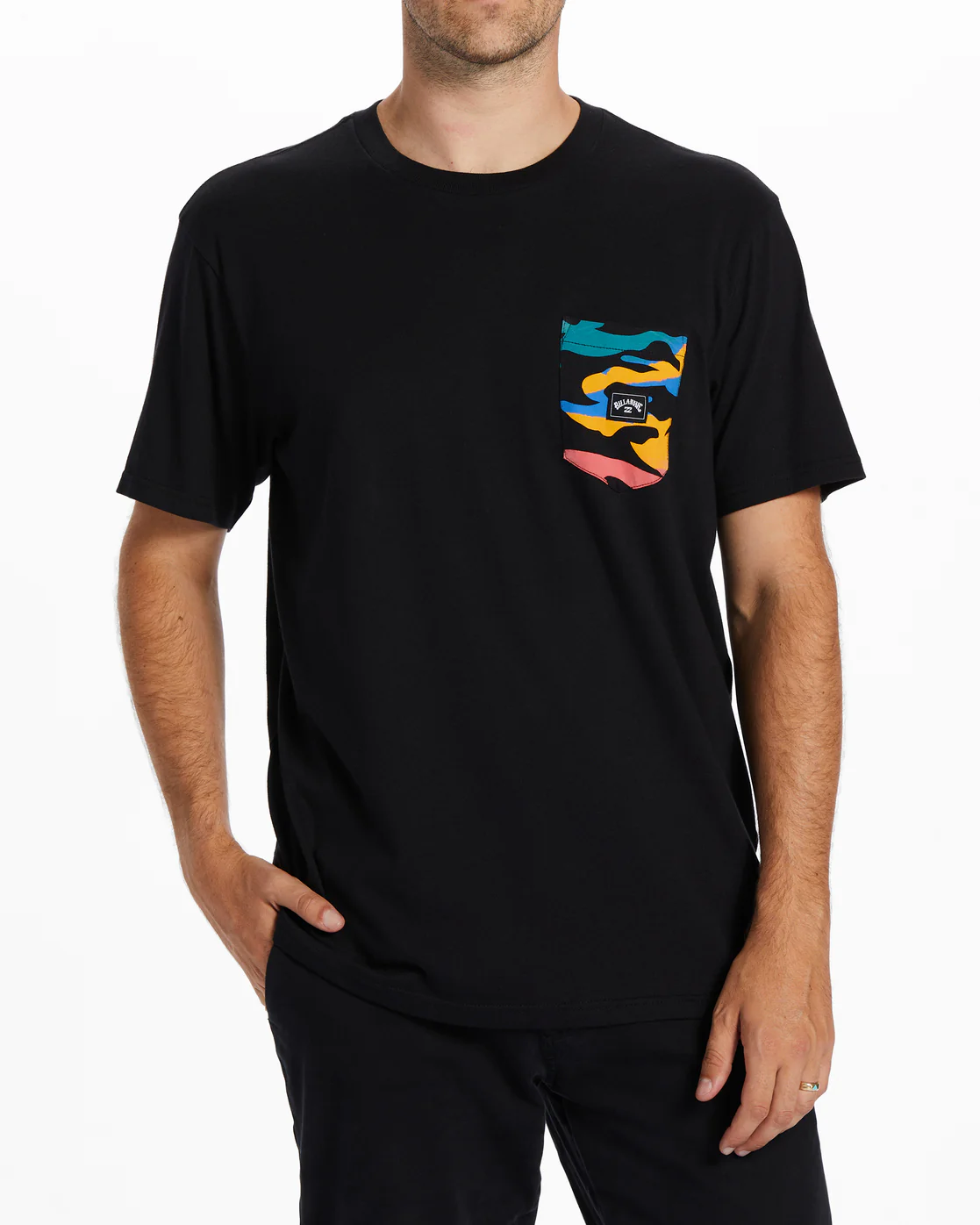 Billabong Team Pocket T-Shirt - Black -Biliabong Outlet