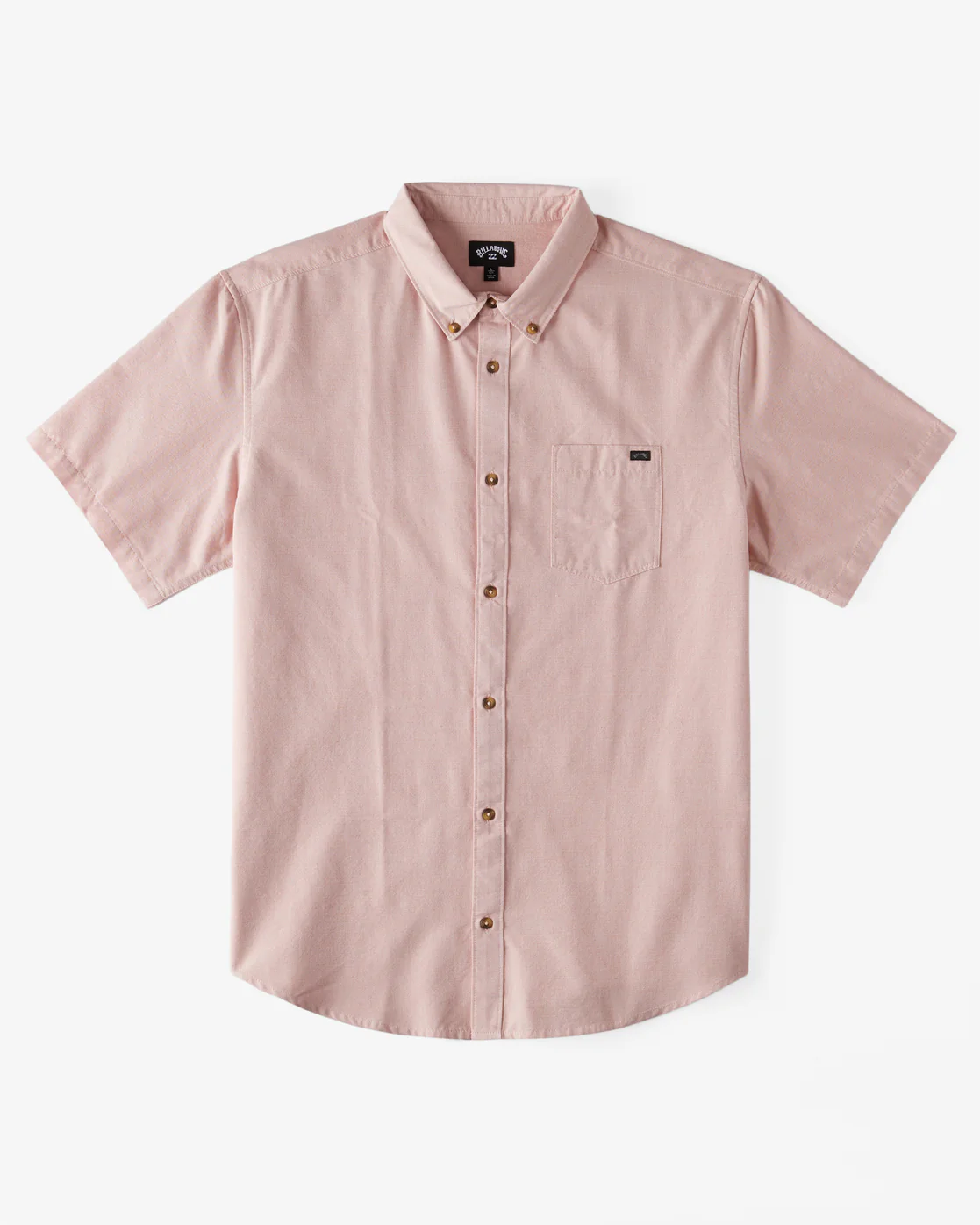 Billabong All Day Short Sleeve Shirt - Dusty Pink -Biliabong Outlet
