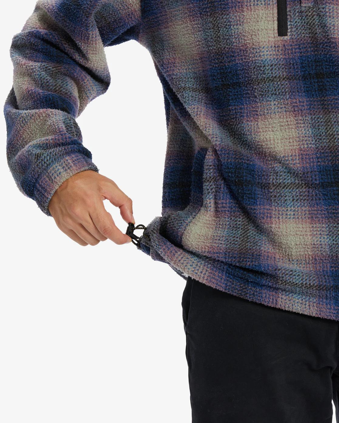 Billabong Boundary Half-Zip Mock Neck Fleece - Dark Blue -Biliabong Outlet