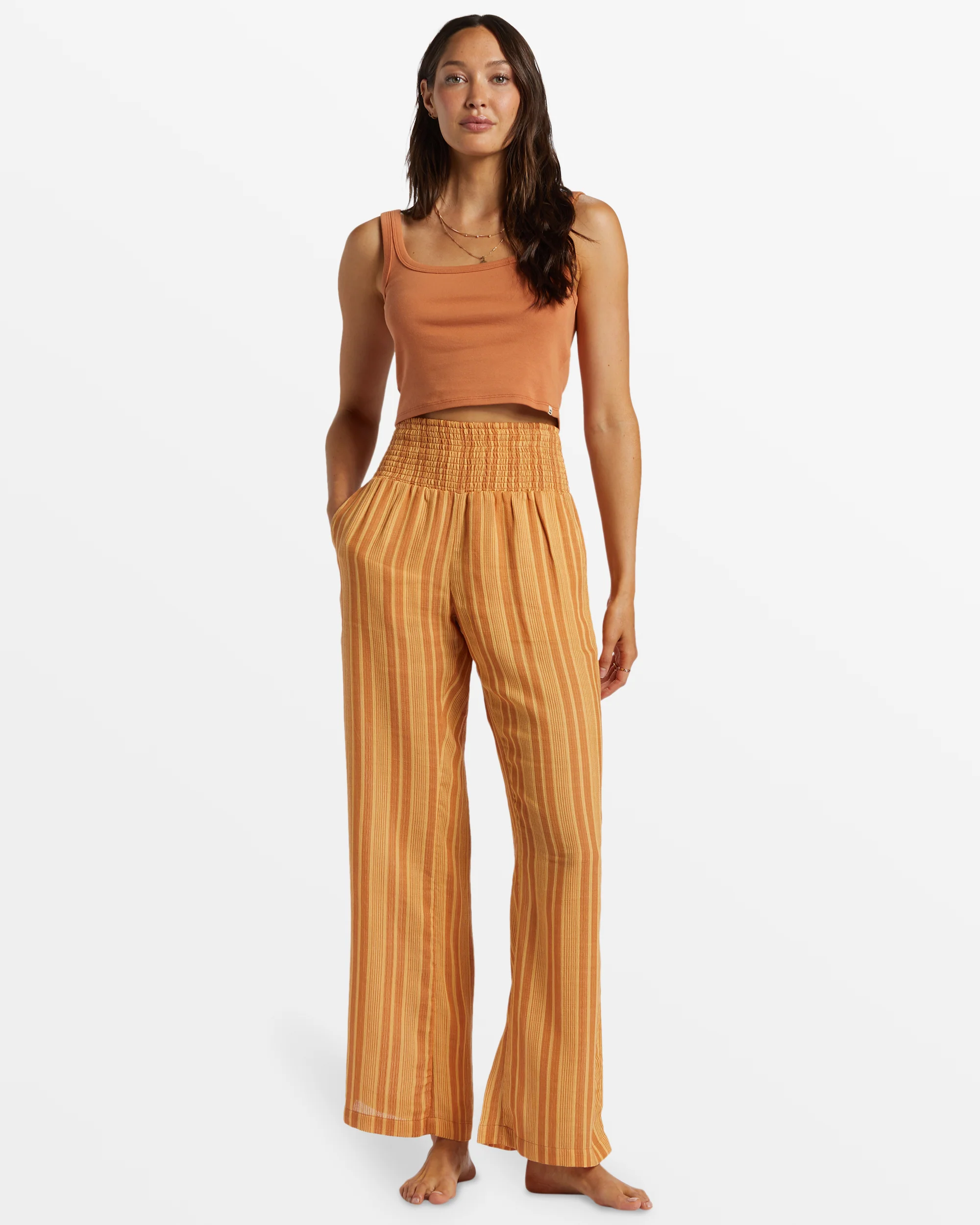 Billabong New Waves 2 Elastic Waist Pants - Peach Punch -Biliabong Outlet
