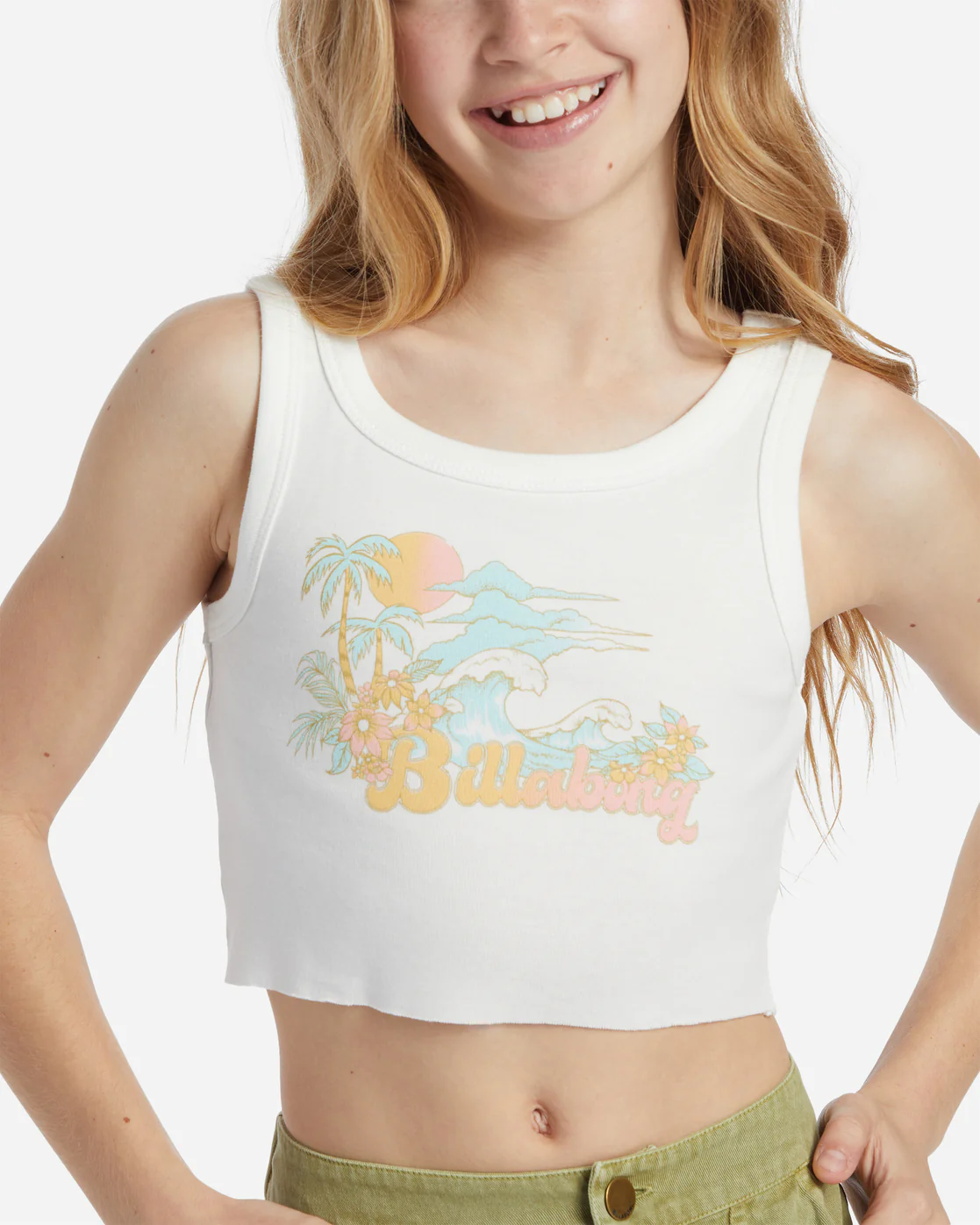 Billabong Girls Sweet Waves T-Shirt - Salt Crystal -Biliabong Outlet