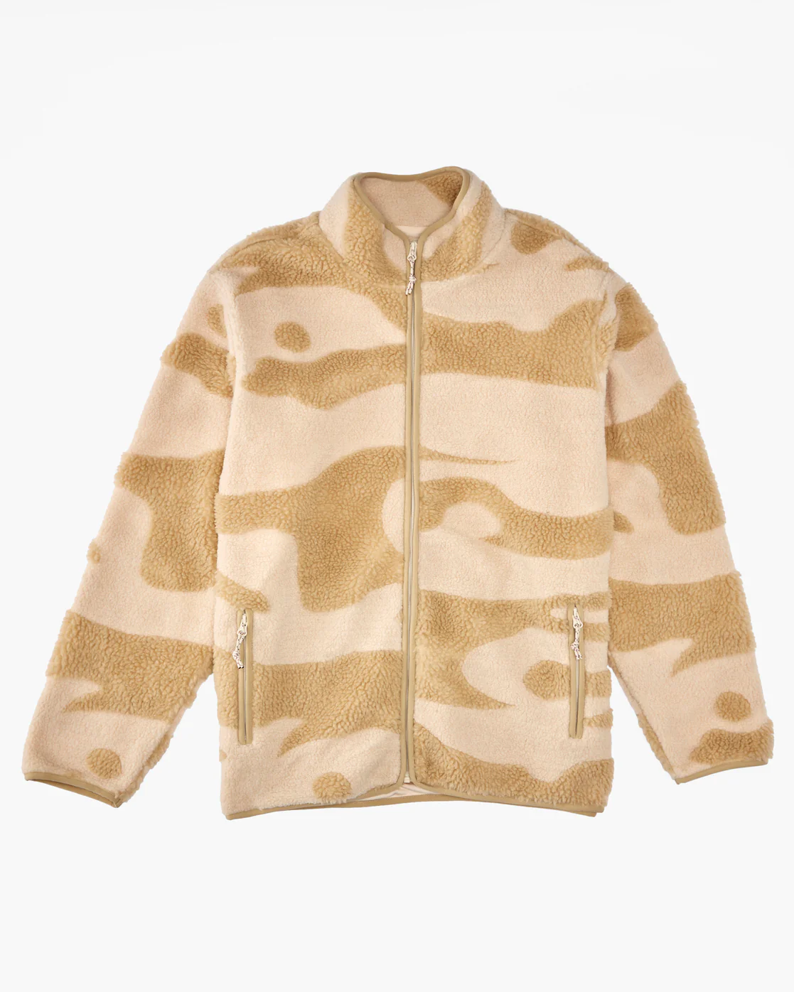 Billabong Boundary Switchback Zip-Up Sherpa Fleece - Chino -Biliabong Outlet