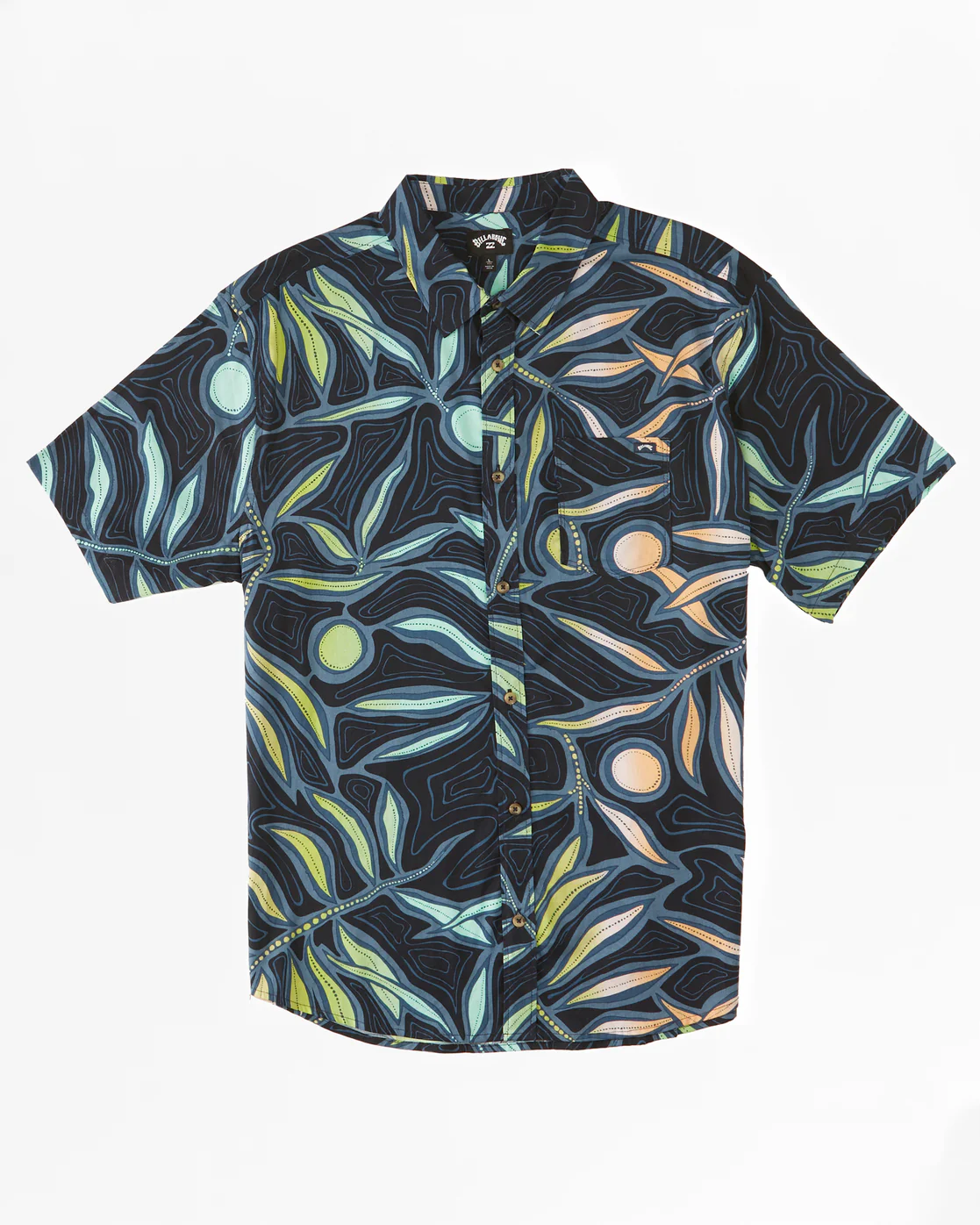 Billabong Sundays Short Sleeve Shirt - Dark Navy -Biliabong Outlet