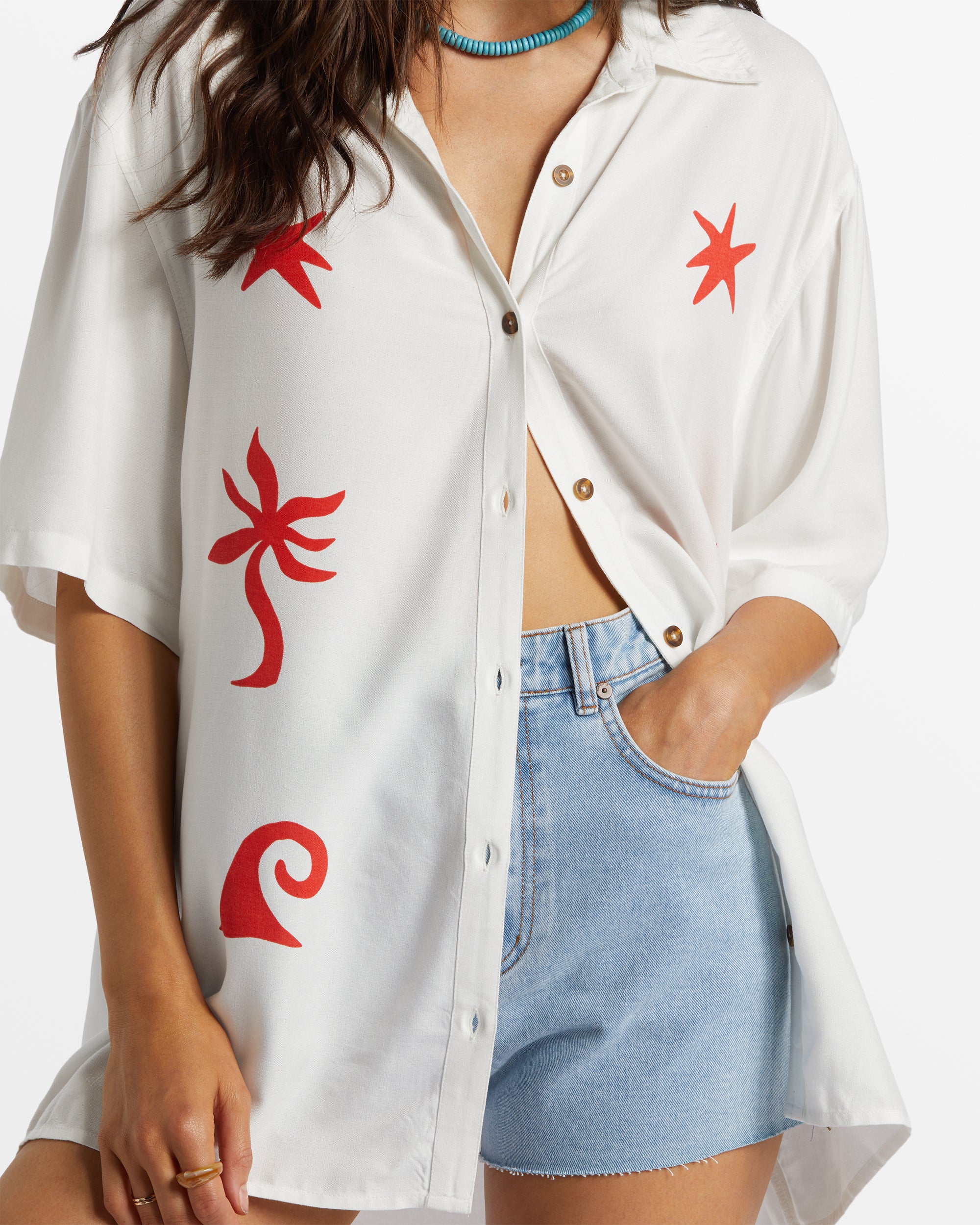 Billabong On Vacation Woven Shirt - Salt Crystal -Biliabong Outlet