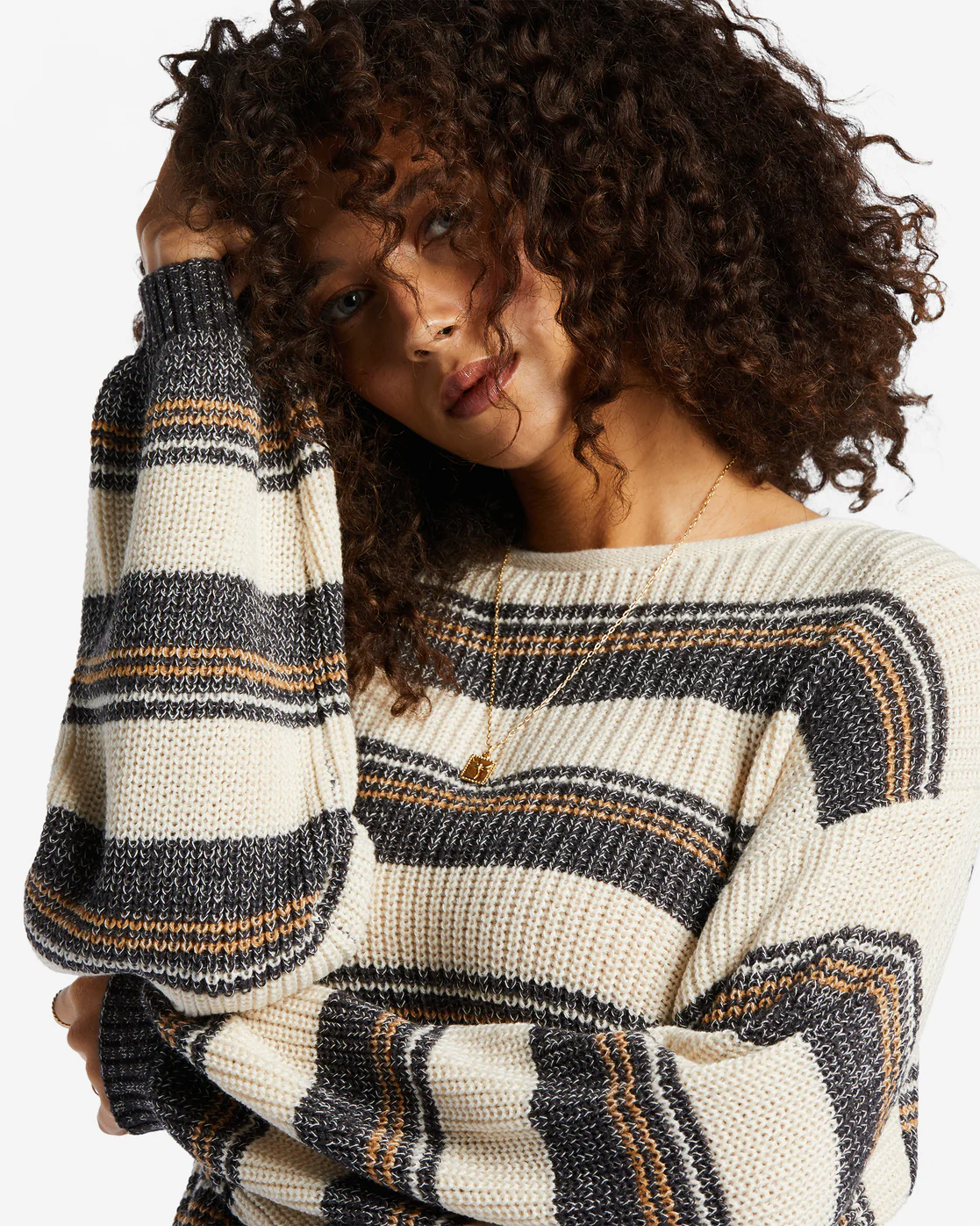 Billabong Changing Tides Pullover Sweater - Black Pebble -Biliabong Outlet