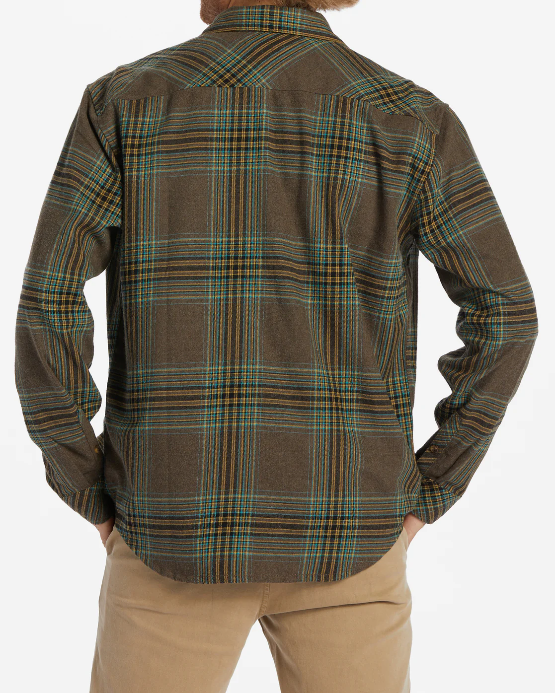 Billabong Coastline Flannel Long Sleeve Shirt - Mocha -Biliabong Outlet